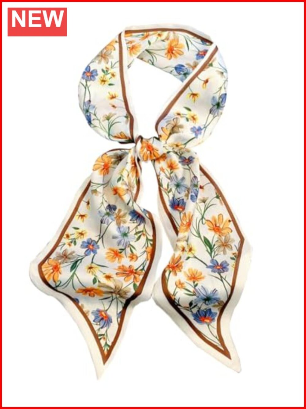 Long Skinny Silk Feeling Scarf 58" Lightweight Satin Women's Neck Hair Purse